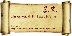Ehrenwald Krisztián névjegykártya